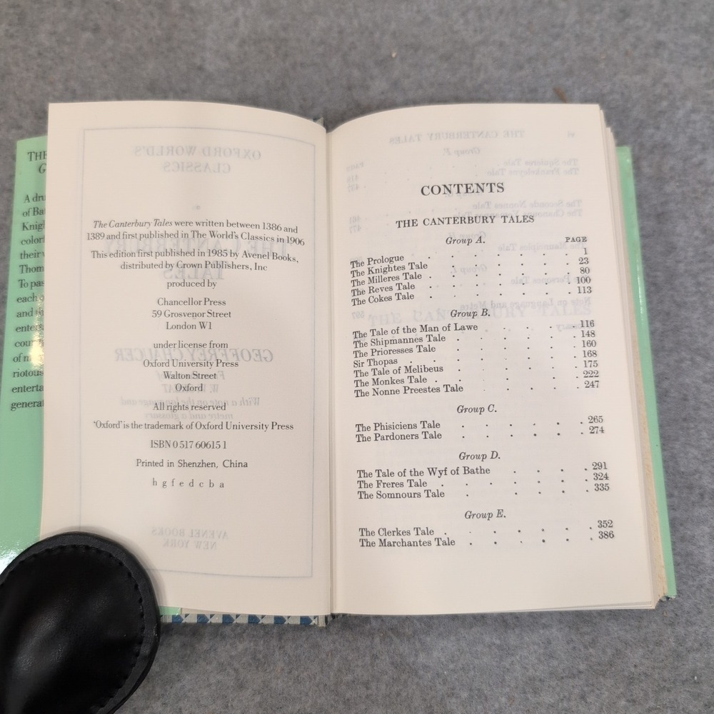 The Canterbury Tales Geoffrey Chaucer Oxford World's Classics Avenel Hardcover - Picture 4 of 6
